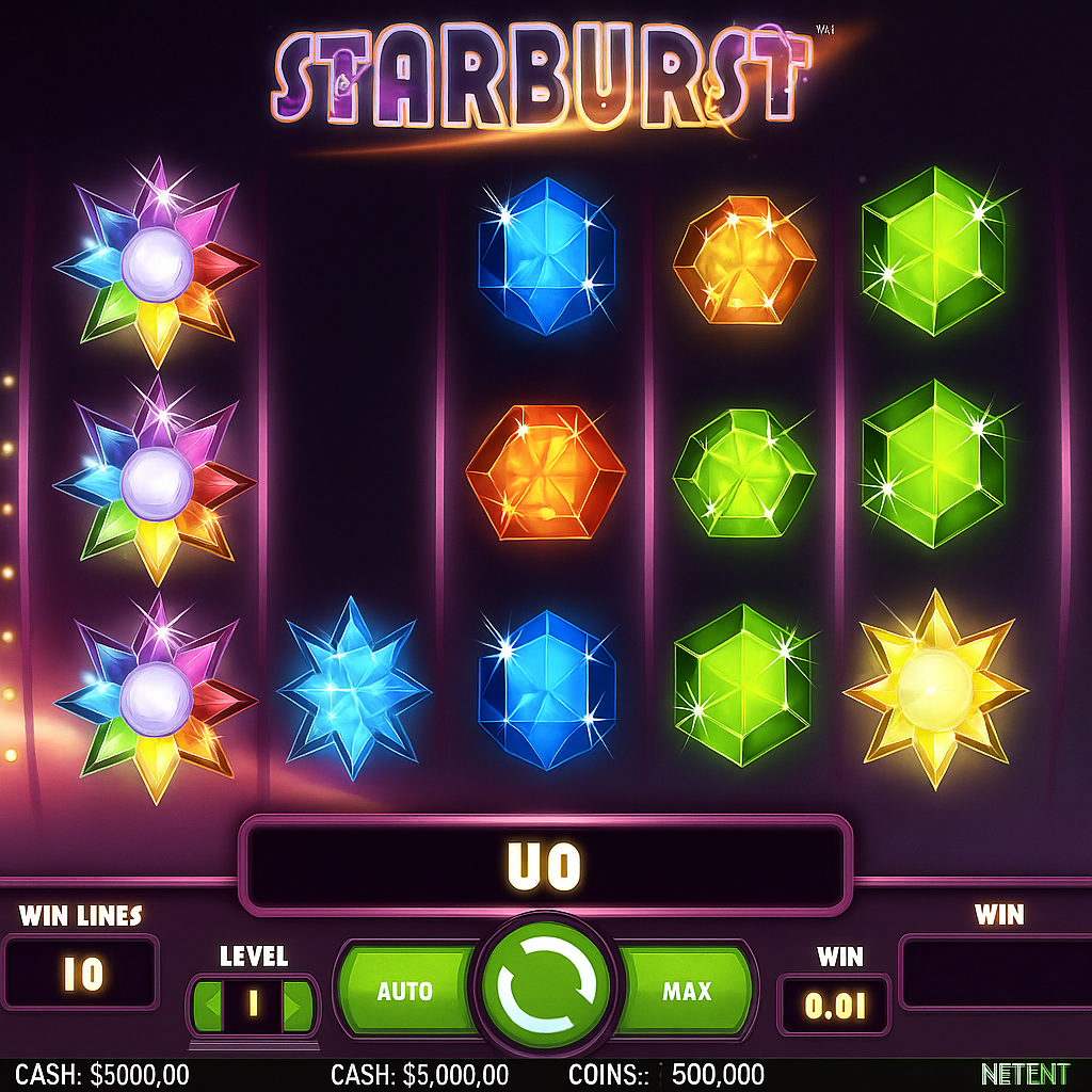 BankonBet - Starburst Slot Game - NetEnt